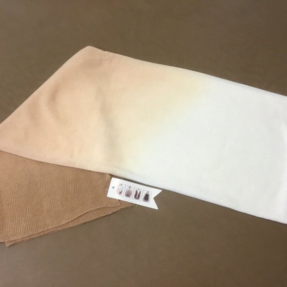 Cruise Club 4 way Ombre Cardishawl Tan Cream Poncho Cape Women OS Flannel - Picture 7 of 7